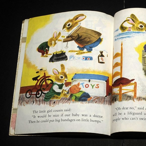 VTG Richard Scarry Little Golden Book 'When Bunny Grows Up' 1955 Easter Gift - Picture 6 of 12